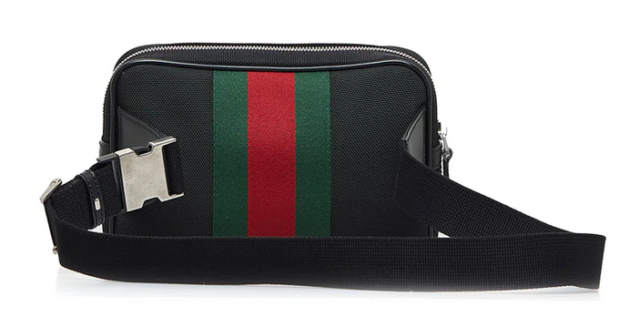 Gucci Camel Ebony Canvas Jumbo GG Belt Bag, myGemma