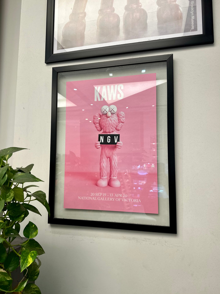 KAWS x NGV BFF Exhibition Poster (FRAMED) – shoegamemanila