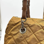 Load image into Gallery viewer, Prada Quilted Beige Nylon Silver Chain Shoulder Bag (Like new) DQR6XQV
