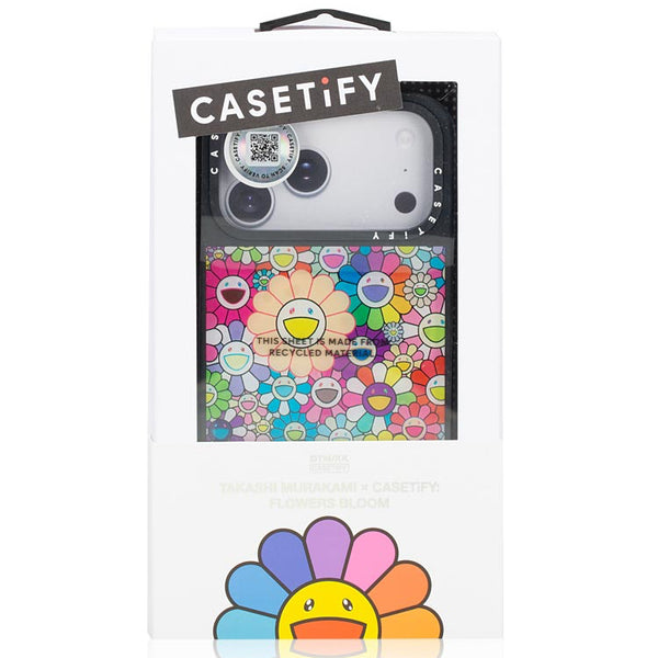 CASETIFY  x Takashi Murakami Flowers Bloom Rainbow iPhone 17 Pro Max Glaze Case Black