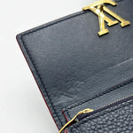 Load image into Gallery viewer, Louis Vuitton Taurillon Capucines Compact Wallet Marine Rouge (Pre-owned) MXYKJW8
