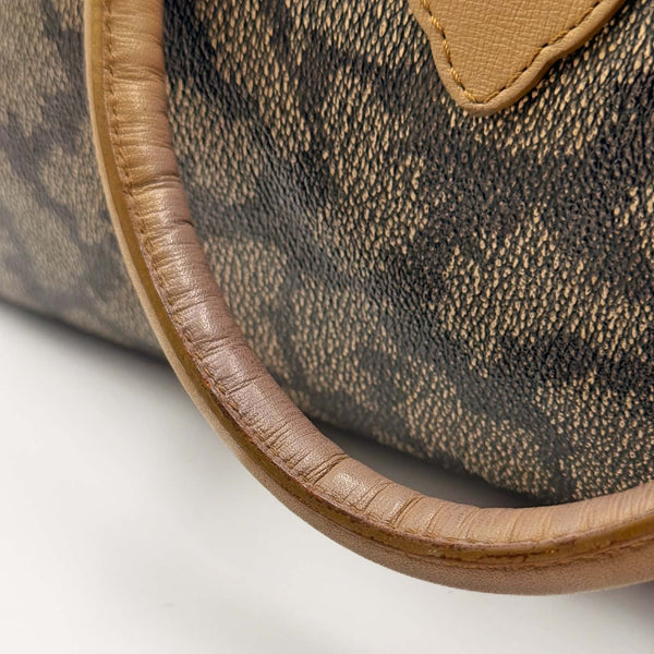 Saint Laurent Vintage Yves Grey black brown leather bag (Pre-owned)