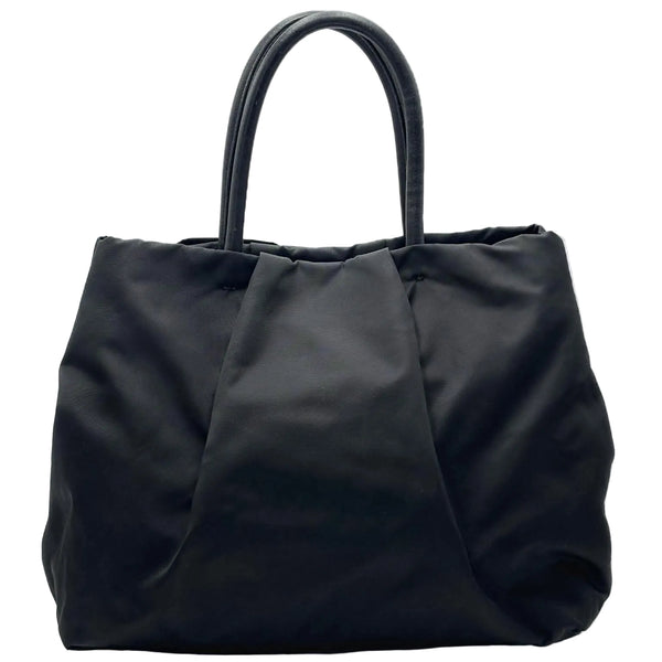 Prada Black Vela Nylon Bow Tote Bag MV1 (Pre-owned) 34H2J27