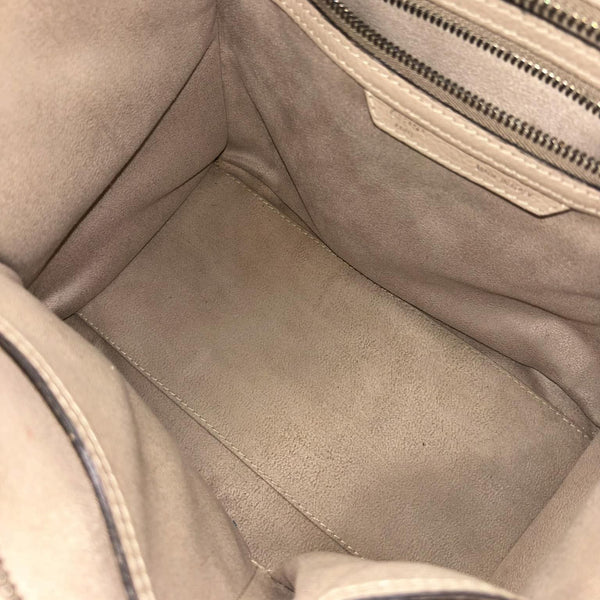 Celine Beige Leather Micro Luggage Tote (Pre-owned) 9M6GKHV