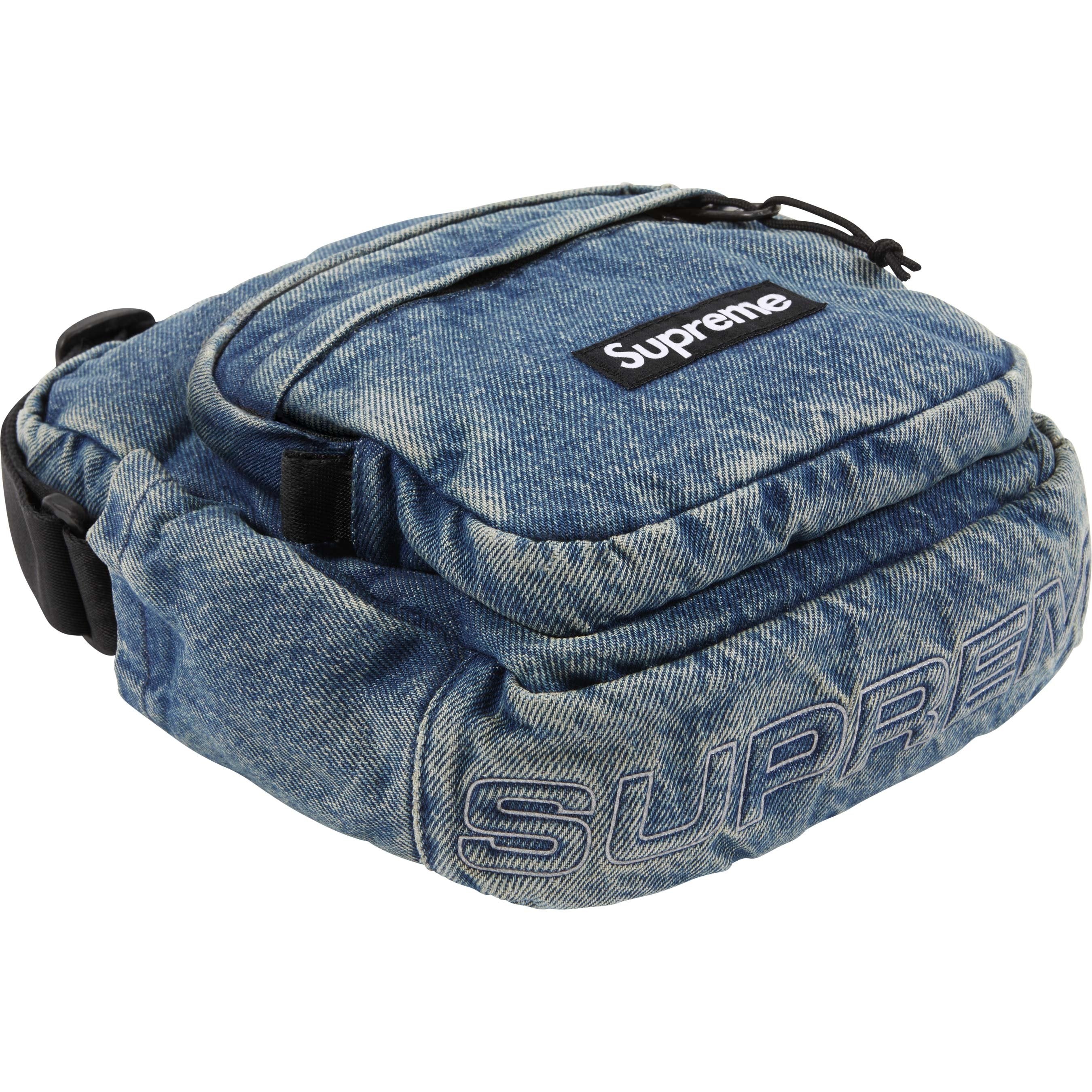Supreme Denim Shoulder Bag Washed Indigo – shoegamemanila