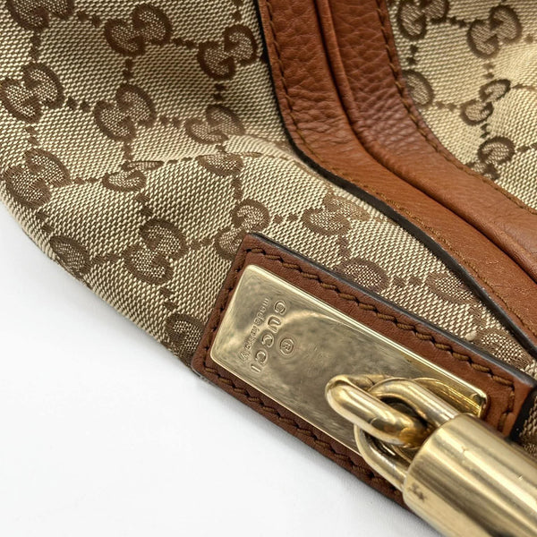 Gucci Beige/Brown GG Canvas Medium Bella Hobo Bag (Pre-owned) 48JHQKJ
