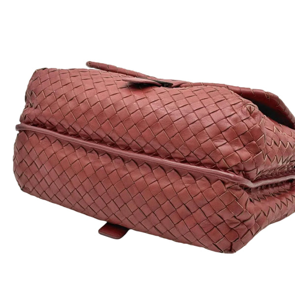 Bottega Veneta 2012-2026 Nappa Intrecciato Double Sided Flap Messenger Bag Crossbody Bag (Pre-owned) 4XRJ8VW