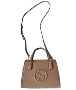 Load image into Gallery viewer, Gucci Interlocking G Soho Handbag Beige Leather (Like new) X8VJYGQ
