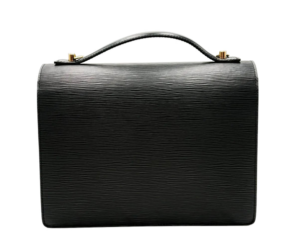 Louis Vuitton Monceau Epi Black Handbag (Pre-owned)