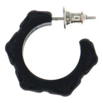 Load image into Gallery viewer, Chrome Hearts Cross Band Hoop Silicone Earring Black
