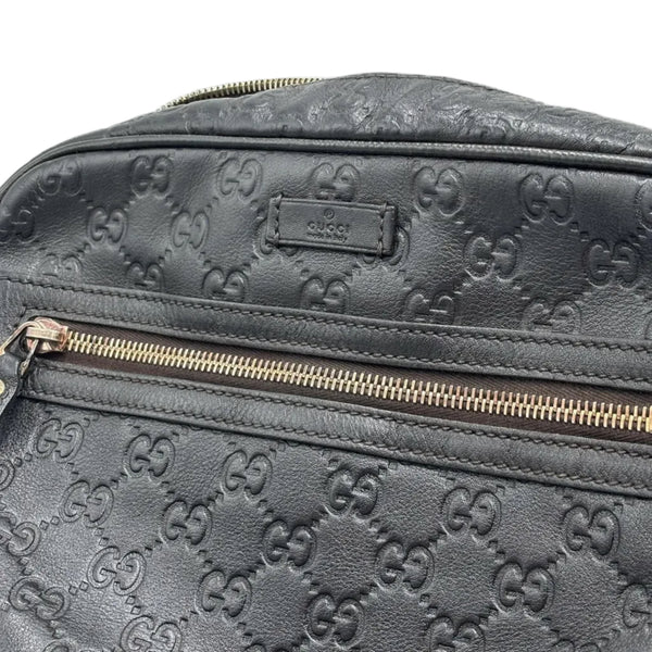 Gucci Black Guccissima Leather Messenger Bag (Pre-owned) GXKWGV9