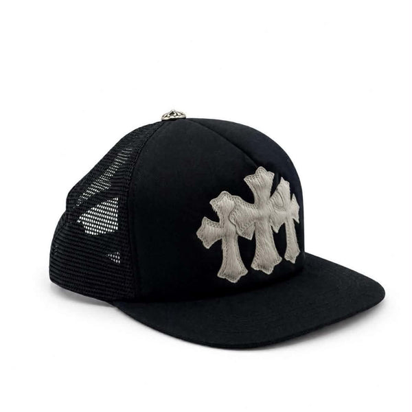 Chrome Hearts Cemetery Calf Hair Trucker Hat Black