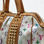 Load image into Gallery viewer, Louis Vuitton White Monogram "Murakami" Multicolore Courtney GM Bag (Pre-owned) CMVB4VW
