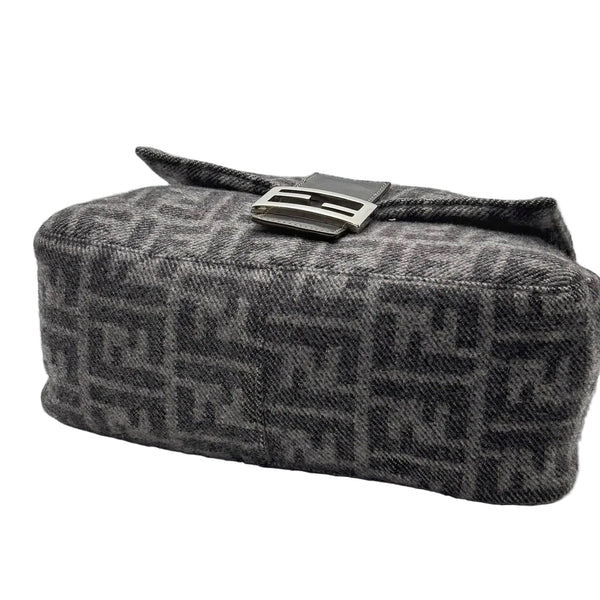 Fendi Wool Zucca Mama Baguette Grey (Pre-owned) R3Q6GBV