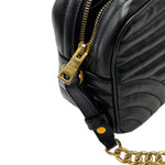 Load image into Gallery viewer, Prada Black Quilted Soft Calfskin Leather Diagramme Camera Crossbody Bag (Like new) K7JVRDD
