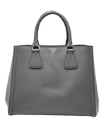 Load image into Gallery viewer, Prada 2015-2026 Medium Bicolor Saffiano Lux Galleria Satchel Grey (Like new) 8D976YD
