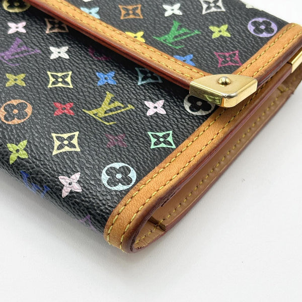 Louis Vuitton Black Monogram Multicolor Porte-Tresor International Wallet (Pre-owned) 2GCMW97