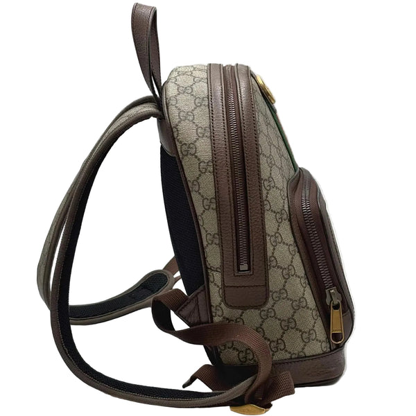 Gucci GG Supreme Monogram Calfskin Web Small Ophidia Day Backpack Beige Ebony New Acero (Pre-owned) CDQTW2T