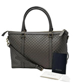 Load image into Gallery viewer, Gucci Grey Micro Guccissima Leather Convertible Satchel Bag (Like new) 68HK49C
