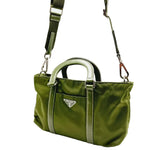 Load image into Gallery viewer, Prada Tessuto Nylon 2-way Olive Green (Like new)
