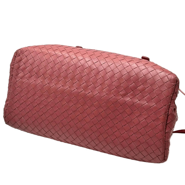 Bottega Veneta Nappa Intrecciato Medium Roma Tote Red (Pre-owned) G7W893K