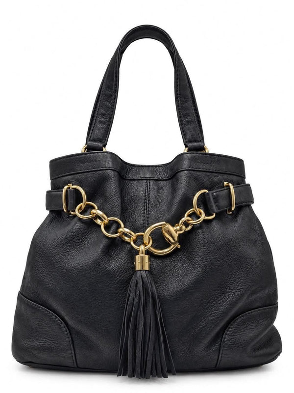 Gucci Black Leather Sienna Tote Bag (Pre-owned) H8RKTTC