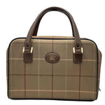 Load image into Gallery viewer, Burberry Nova Check Boston Bag Nylon Canvas Brown Auth (Pre-owned)

