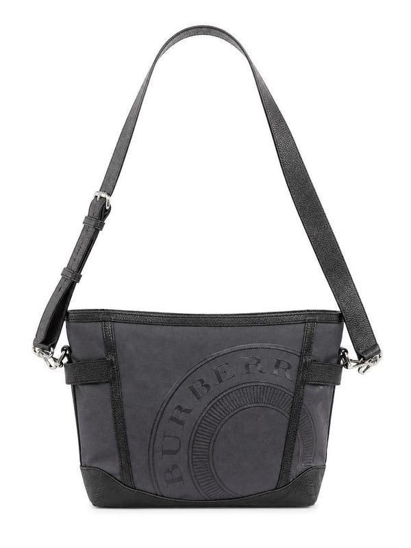 Burberry Nylon Leather Tote Shoulder Bag Dark Purple Black (Pre-owned) TVXC2RQ