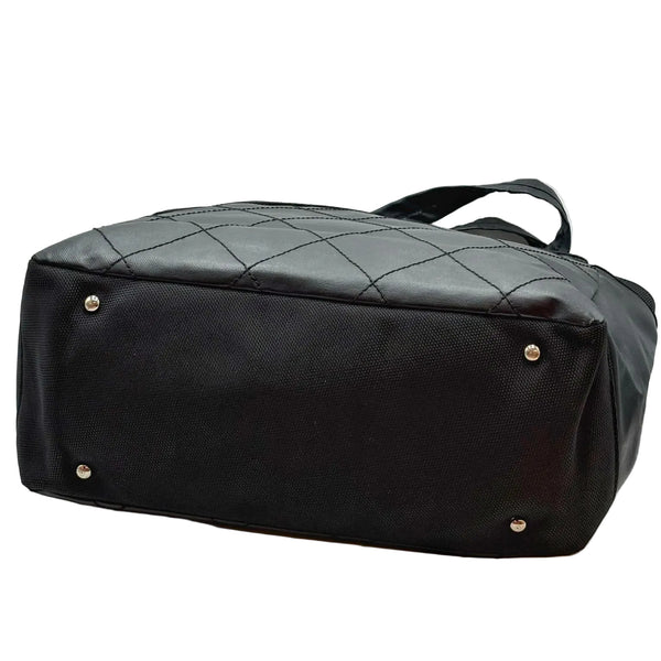 Chanel Black Coated Canvas Paris-Biarritz Grand Shopping Tote Bag (Pre-owned) BXQ78KM