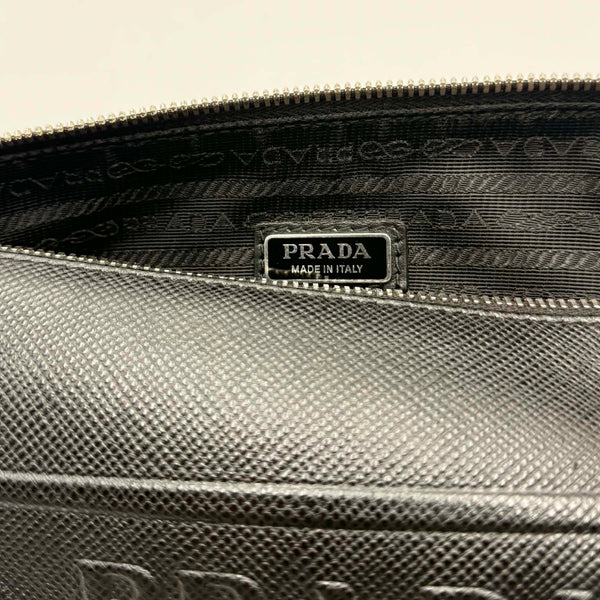 Prada Black Saffiano Triangle Logo Crossbody (Pre-owned) MVQ4Y6Q