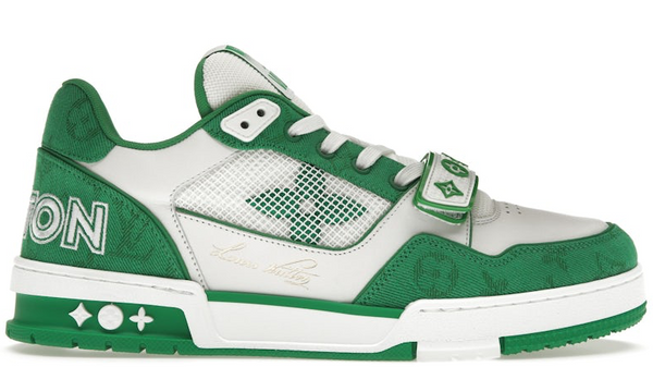 Louis Vuitton Trainer Green Monogram Denim LIKE NEW (VNDS)