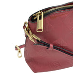 Load image into Gallery viewer, Burberry Red Signature Grain Check Embossed Leather Peyton Crossbody Bag (Pre-owned) 6YWG7K4
