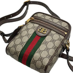 Load image into Gallery viewer, Gucci x Balenciaga BB Supreme Monogram Web Mini Ophidia Messenger Beige New Acero (Like new) 6X9HQGC
