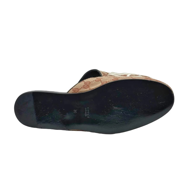 Gucci Beige/Red GG Canvas NY Yankees Mules (Pre-owned)