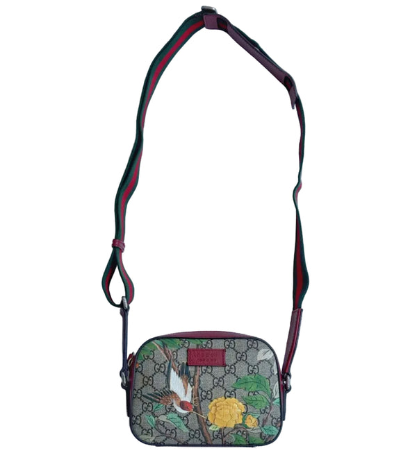 Gucci Beige Multicolore Coated Canvas Tian Crossbody Bag (Pre-owned) DG79H3Y