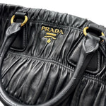 Load image into Gallery viewer, Prada Black Nappa Leather Gaufre Tote Bag (Pre-owned) XGY97GW
