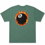 Load image into Gallery viewer, Stussy Vintage Flaming 8 Ball Tee Green (RARE)
