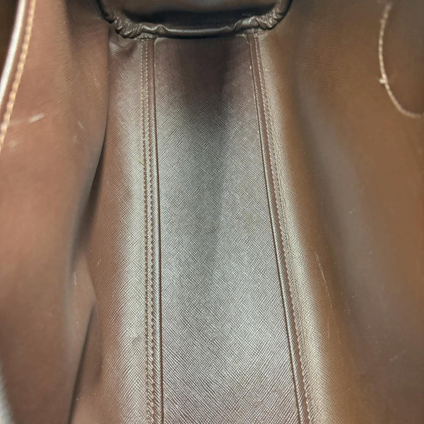 Burberry Nova Check Boston Bag Nylon Canvas Brown Auth (Pre-owned)