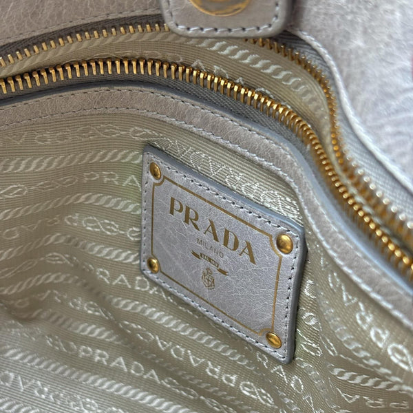 Prada Beige Vitello Shine Leather Tote (Pre-owned) VCGRMV2
