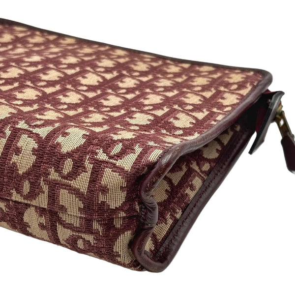 Christian Dior Clutch Bag Burgundy (Pre-owned)
