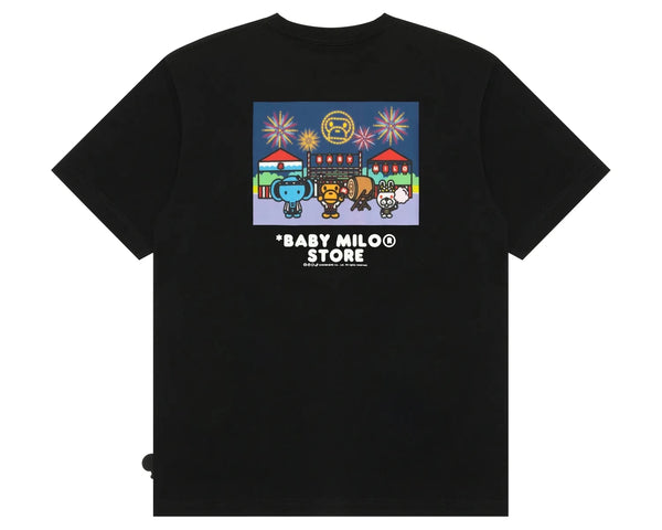 Baby Milo Regular Fit Fireworks Festival Tee Black