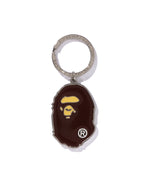 Load image into Gallery viewer, A Bathing Ape Men Key Rings Ape Head Metal Keychain Brown

