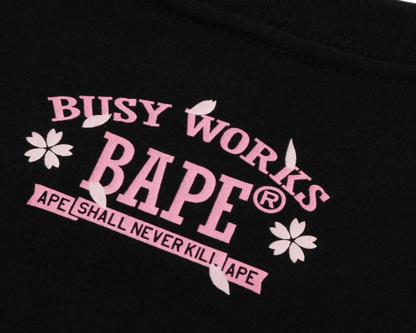 Bape Sakura Logo Tee Black
