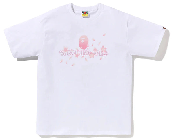 Bape Sakura Logo Tee White