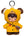 Popmart Hirono × Kodak Click Bear Plush Doll Pendant