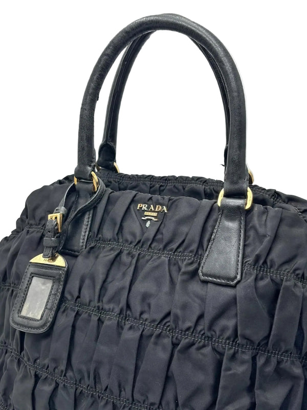 Prada Tessuto Nylon Gaufre Tote Nero Black (Pre-owned) VR3VBJG