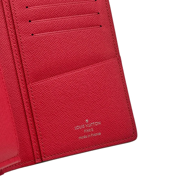 Louis Vuitton Blue/Red Taiga Leather Brazza Wallet (Bnew) W7K3246