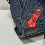 Load image into Gallery viewer, Balenciaga Mesh Arena Classic Silver Hardware Mini City Black Navy Orange (Pre-owned)
