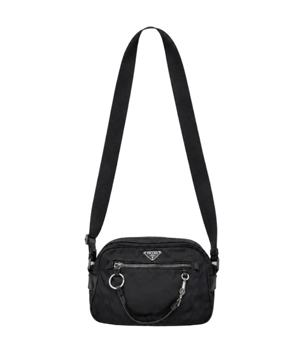 Prada Nylon Camera/Shoulder Bag Black (Pre-owned)