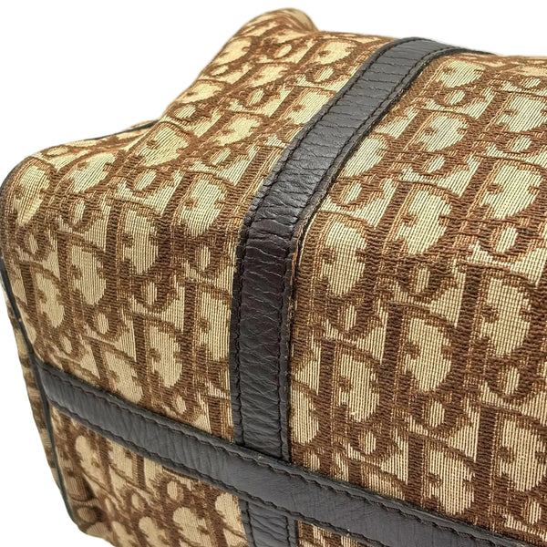 Christian Dior Brown Oblique Canvas Boston Bag (Pre-owned)